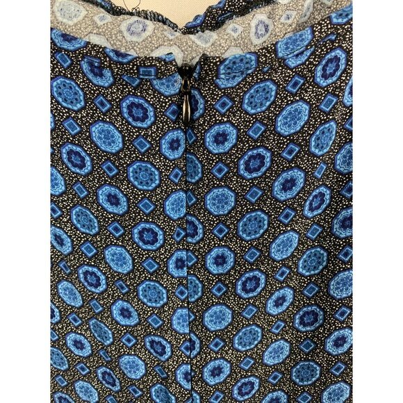 Xhilaration Blue & Black Sleeveless Slip Dress Large - Picture 7 of 7